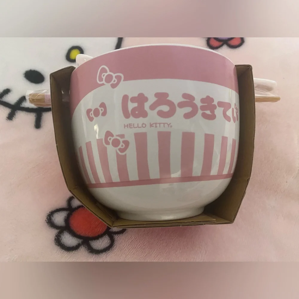Hello Kitty Pink and Blue Dinnerware Bowl
